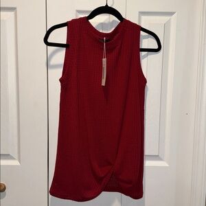 Miholl Rust Sleeveless Sweater Top NWT